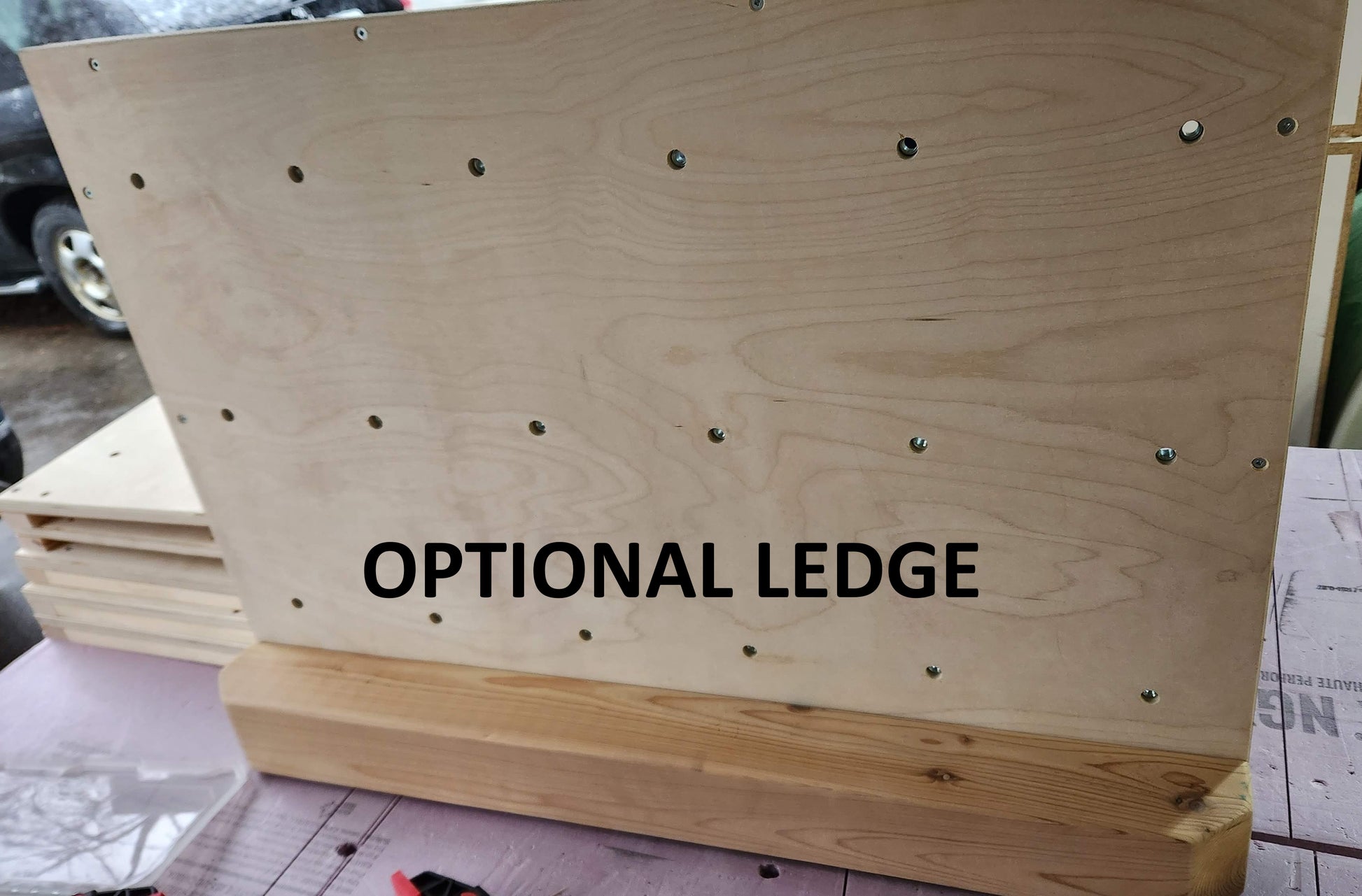 Optional Climbing Ledge available for Climbers working on their Motor Function Development. Also makes a great little seat to rest on after an epic climbing session!